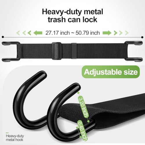 Claw Trash Can Lid Lock Strap for Raccoons & Animals, Outdoor - Image 3