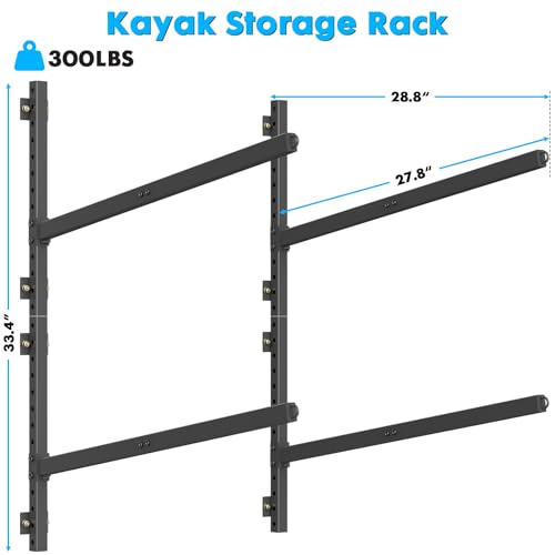 Kayak Storage Rack Heavy Duty, Adjustable Wall Mount - Image 4