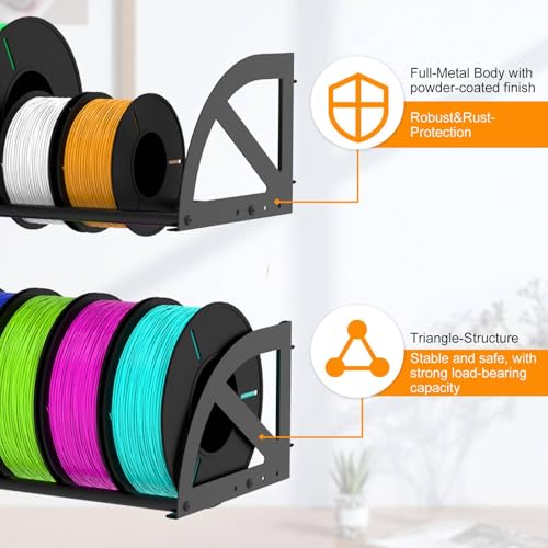 Demao 3D Printer Filament Rack, 2 Pack Wall-Mounted - Image 7