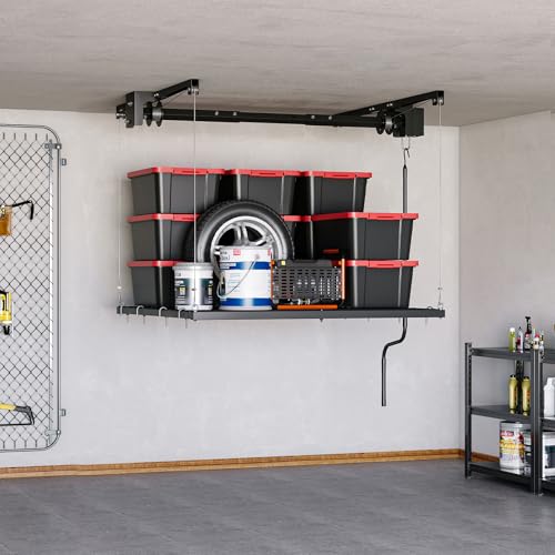 IDEALHOUSE Overhead Garage Storage Rack Lift System - Image 3