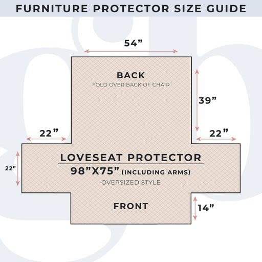 Great Bay Home Reversible Loveseat Cover - Washable Slipcover Furniture Protector with Elastic Straps - Couch Cover for Dogs, Kids, and Pets - Quilted & Stitched Detail (Loveseat, Chocolate/Taupe)