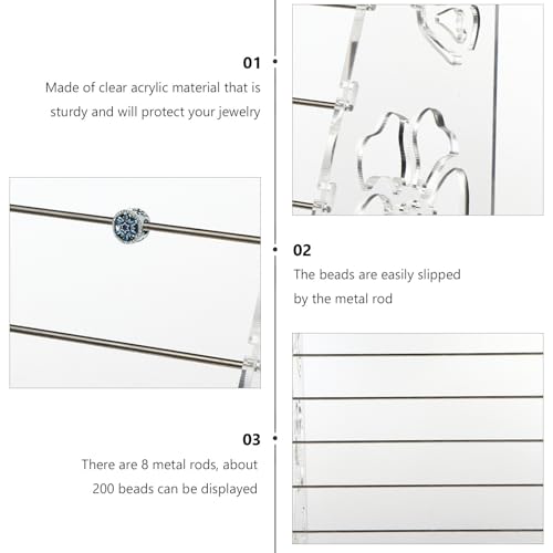 Acrylic Jewelry Display Organizer Rack with 8 Removable Rods - Image 8