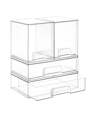 Vtopmart Clear Stackable Storage Drawers Set of 4, Baby - Image 2