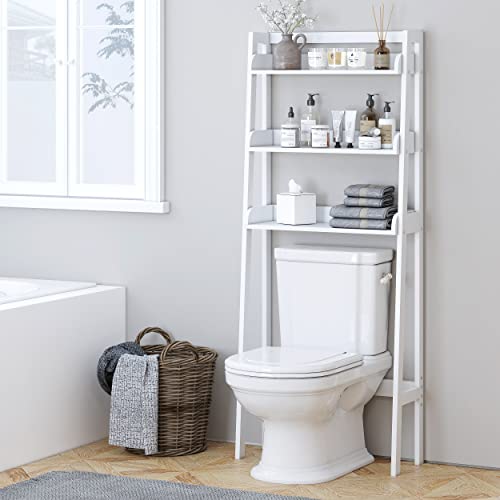UTEX Over The Toilet Storage Shelf, 3-Tier Bathroom Organizer - Image 7