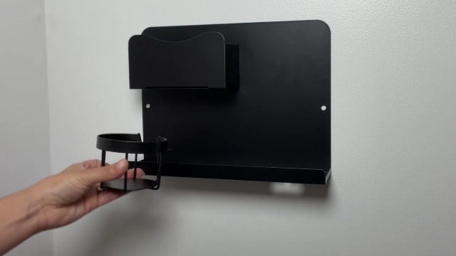 Floating Bedside Wall Shelf, Metal Wall Organizer with Detachable - Image 8