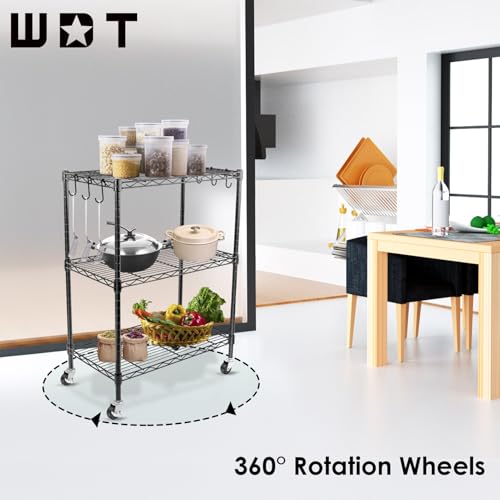 WDT 3-Tier Storage Shelves, Heavy Duty Metal Shelves Wire Rack - Image 5
