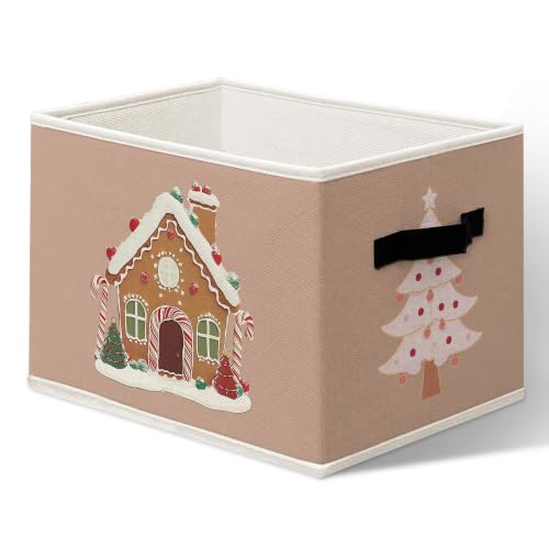 Christmas Gingerbread House Tree Storage Box Organizer Bins - Image 2