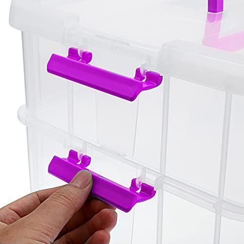 BTSKY 2 Layer Stack & Carry Box, Plastic Storage Container Box - Image 7