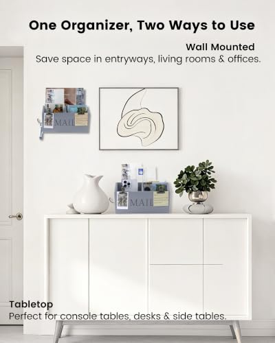 DLQuarts Solid Wood Mail Organizer Countertop or Wall - Image 4