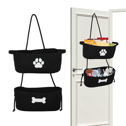 2-Tier Dog Baskets,Over Door Hanging Oganizer for Pet - Image 2
