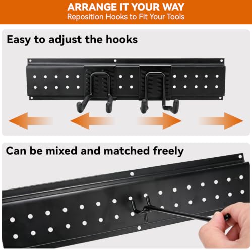 66" Garage Tool Organizer Wall Mount,Heavy Duty Adjustable Rack - Image 5