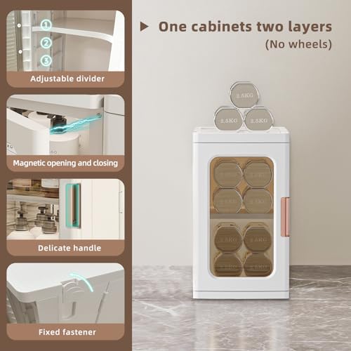CXCJAI Mini Storage Cabinet with Doors and Shelves Countertop - Image 5