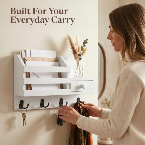 Key Shelf Mail Holder White - Image 6