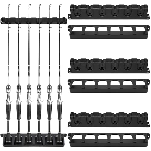 3 Set Fishing Rod Holders for 18 Fish Pole Racks for Garage - Image 2