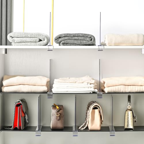 Shelf Dividers for Closet Organization,Clear Plastic Closet Shelf - Image 7