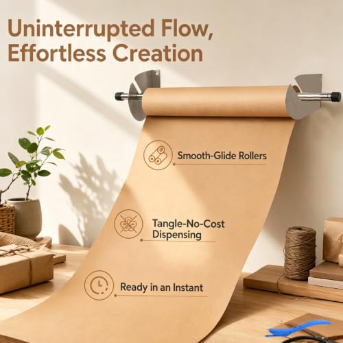 Wrapping Paper wall Mount, Kraft Paper roll Dispenser - Image 6