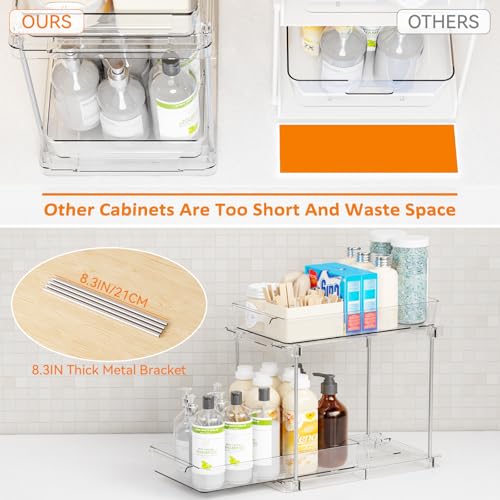Yieach 4 Pack Under Sink Organizers and Storage,Clea | Under Sink Stor - Image 7