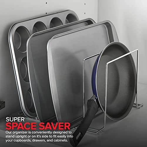 Stock Your Home Kitchen Cabinet Organizer, Chrome (2 Pack) Steel - Image 7
