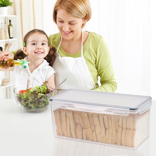 Tiawudi 2 Pack Bread Box, Plastic Bread Container - Image 7