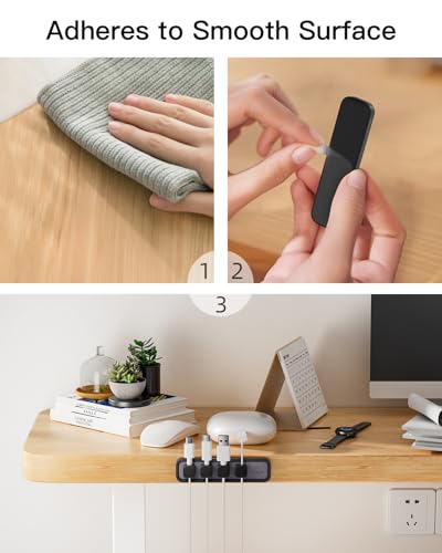 iWALK Magnetic Cable Holder,Reusable Adhesive Desktop Cord - Image 5