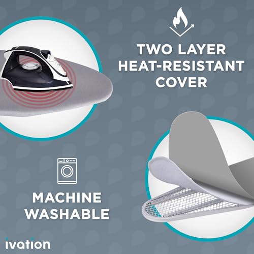Ivation Wall Mount Ironing Board Cabinet W Mirror, Fold Down - Image 4
