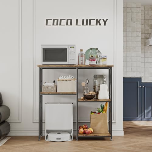 COCOLUCKY Mini Fridge Stand with Storage — 4-Tier Cabinet - Image 4