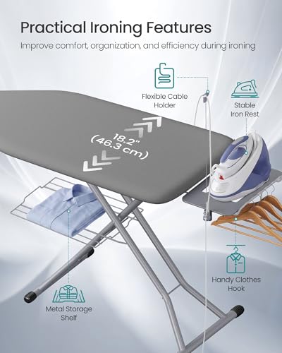 SONGMICS Ironing Board with Rest, Cord Holder - Image 5