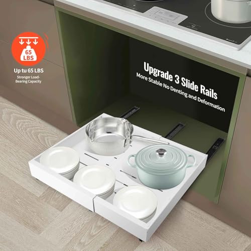 21" Deep Expandable Pull Out Cabinet Organizer,(12"-20")Sl - Image 4