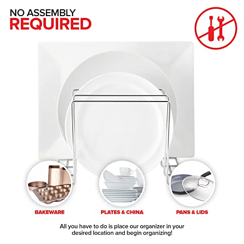 Stock Your Home Kitchen Cabinet Organizer, Chrome (2 Pack) Steel - Image 4