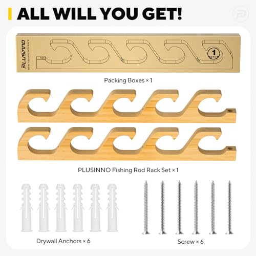 PLUSINNO Fishing Rod Holder, Wall & Ceiling Mount Pole - Image 8