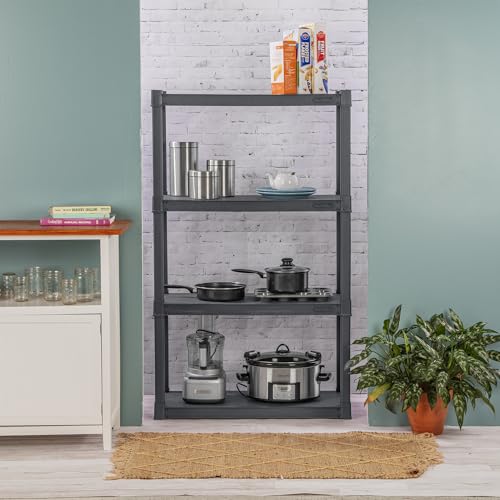 Sterilite 4 Shelf Unit, Heavy-Duty Shelving Storage and Utility - Image 3