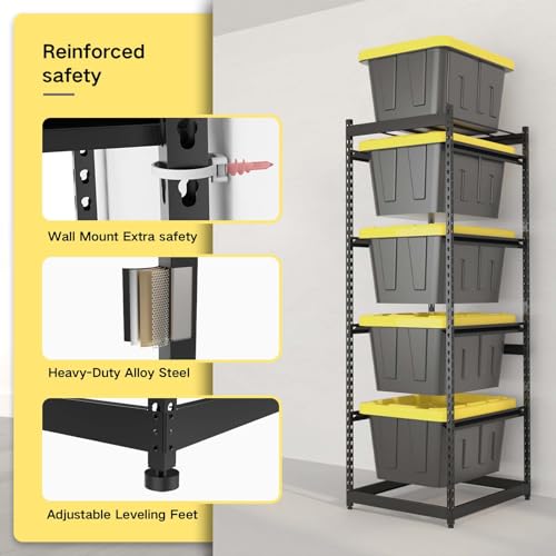 27 Gallon Tote Storage Rack, Heavy-Duty Storage Bin Rack - Image 6