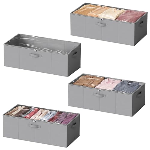 SpaceAid 4 Pack 10" High Under Bed Storage Containers - Image 2