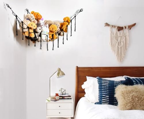 YKBU Stuffed Animals Hammock Corner Hanging Net with Tassel - Image 7