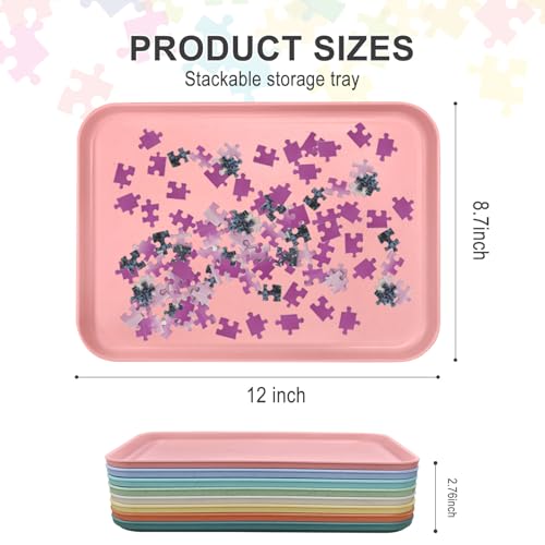 Puzzle Sorting Trays, 12 x 8.7 Puzzle Stackable Sorter - Image 4