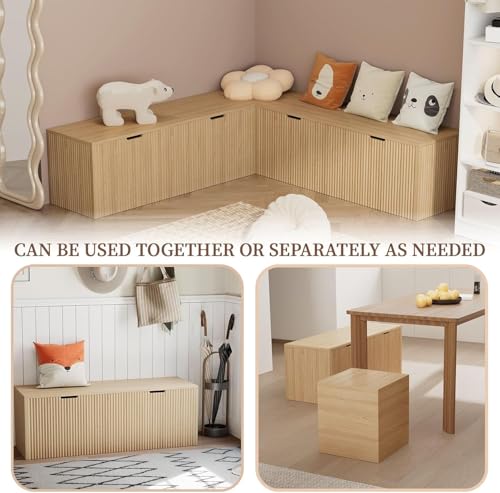L-Shaped Corner Bench with Hidden Storage – Backless Breakfast - Image 6