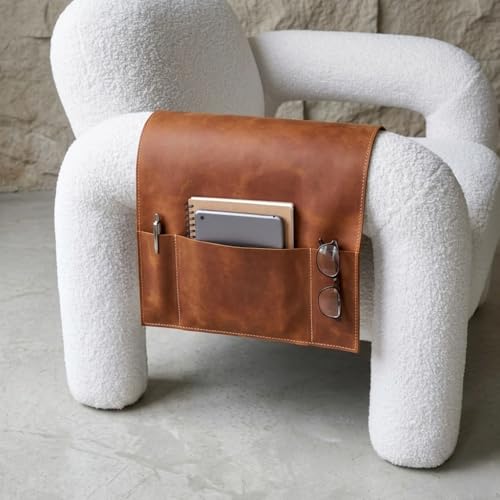 Genuine Leather Armrest Organizer – Sofa Armrest Caddy - Image 6