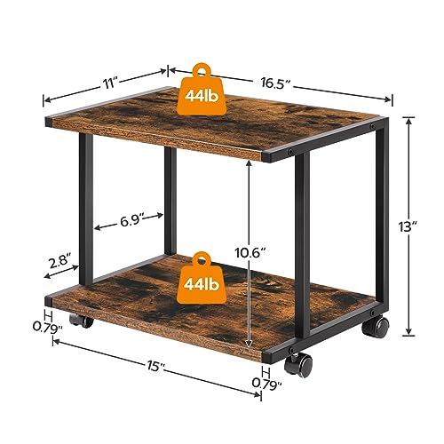 HOOBRO Under Desk Printer Stand, 2-Tier Industrial Printer - Image 4