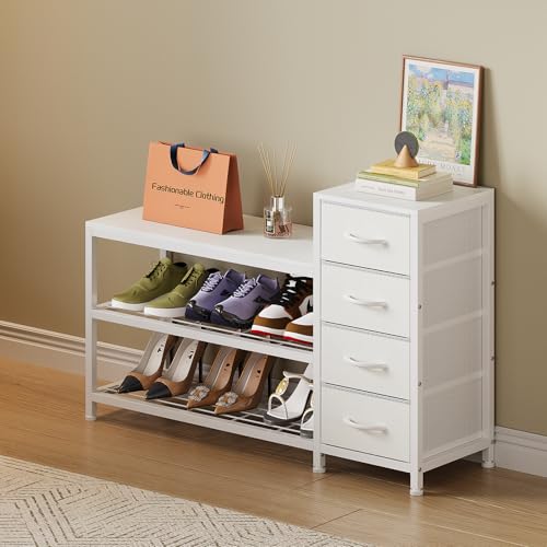 EXOTICA Industrial Shoe Storage Bench with 4 Drawers | All Products - Image 6