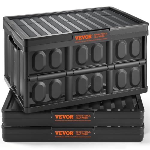 VEVOR 45L Collapsible Storage Bins with Lids 3 Packs - Image 2