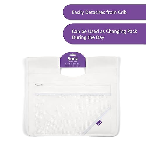 Snuz SnuzPod Hanging Diaper Caddy and Bedside Organizer, White - Image 7