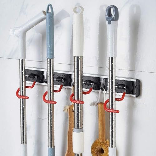 Wall Mounted Mop and Broom Holder, Stainless Steel - Image 5