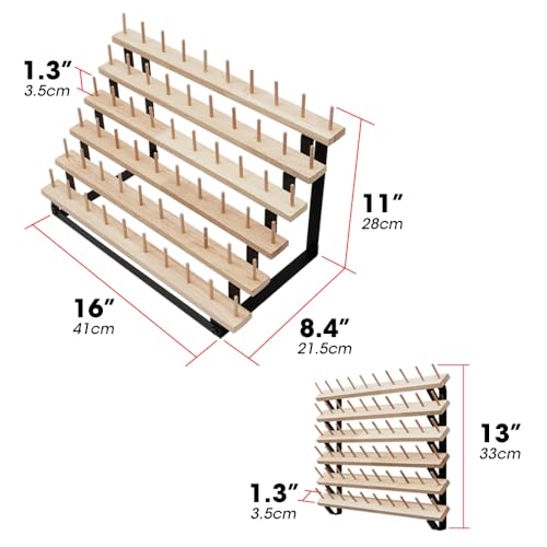 J JACKCUBE DESIGN 60 Spools Thread Rack Holder Organizer - Image 8