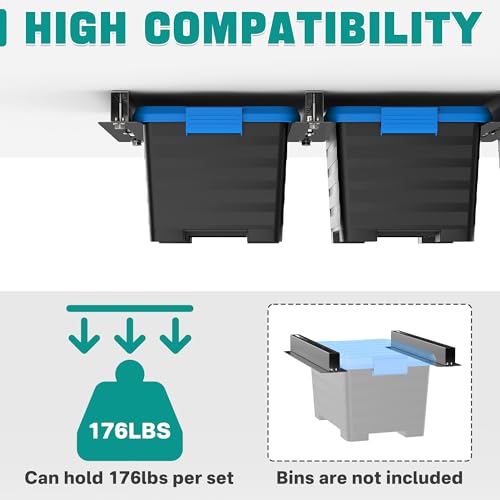EVERHANGER Ceiling Storage Rack, Heavy Duty Overhead Storage Rack - Image 6