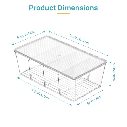 Vtopmart 4 Pack Pantry Organizer Bins with Lids - Image 3