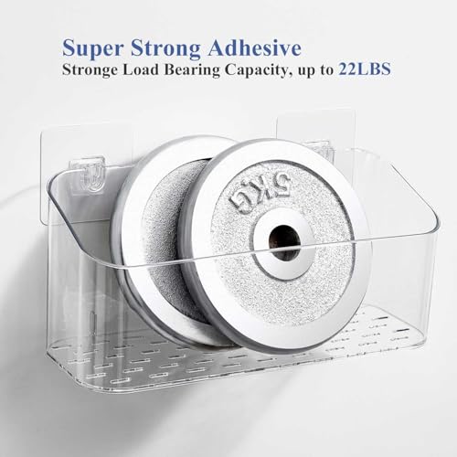 Bath Toy Storage Holder, 2 Pack Clear Bathtub Shower Caddy - Image 6