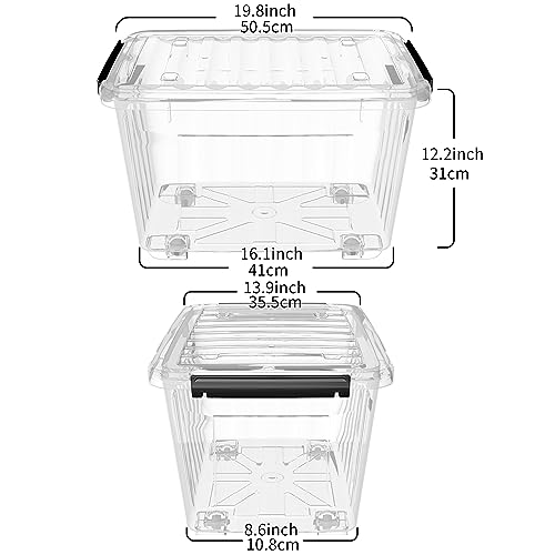 Cetomo 40Qt*6 Plastic Storage Bins, Storage Box - Image 4