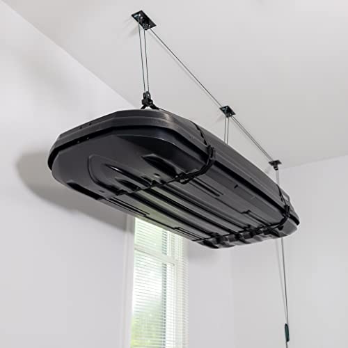 Teal Triangle Cargo Box Hoist, Garage Pulley Lift System - Image 2