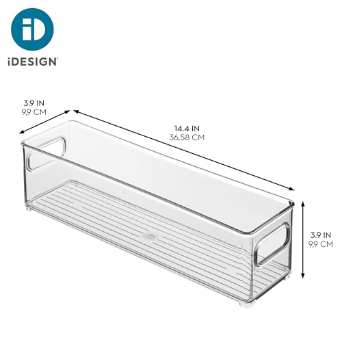 iDesign Stackable Fridge Bin with Handles, Set of 2, Clear - Image 3