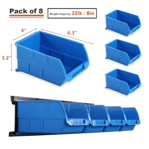 Wallmaster 8-Bin Wall Mounted Plastic Storage Bins H | All Products - Image 5